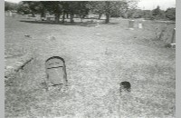 Lonesome Dove Cemetery, metal grave marker, 1988 (090-047-003)